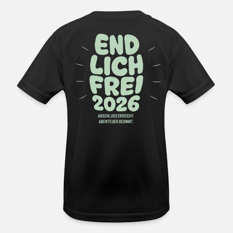 Endlich Frei - Abschluss 2026 Kinder Funktions-T-Shirt