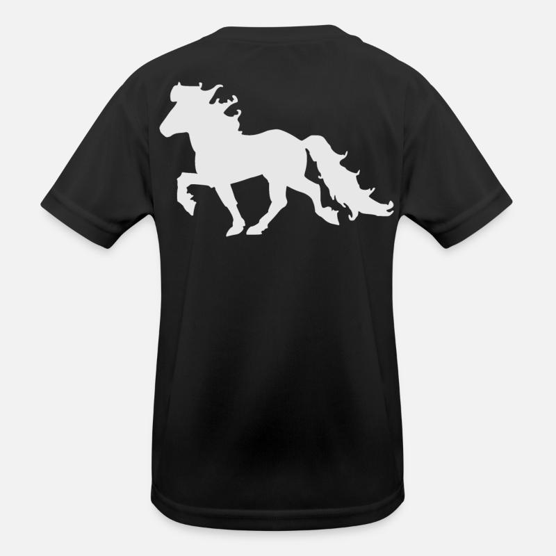 Edles Islandpferd im Tölt Kinder Funktions-T-Shirt