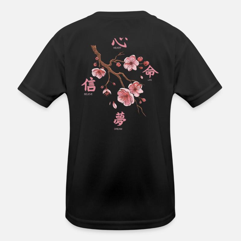 Arrière-plan japonais esthétique fleur de cerisier T-shirt sport Enfant