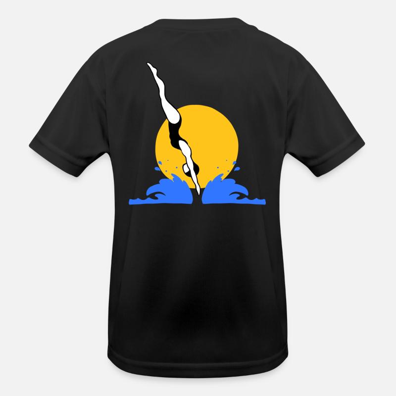 Sprung ins Wasser Kinder Funktions-T-Shirt