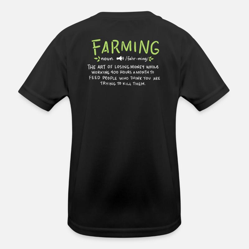 FARMING: Farming Definition Kids Functional T-Shirt