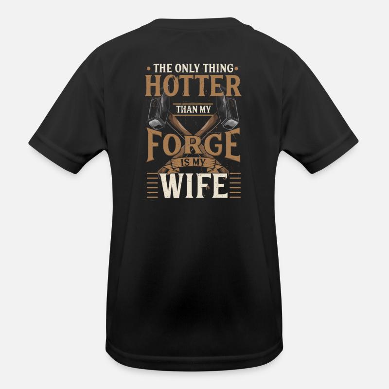 Blacksmith Forging Gift Kids Functional T-Shirt