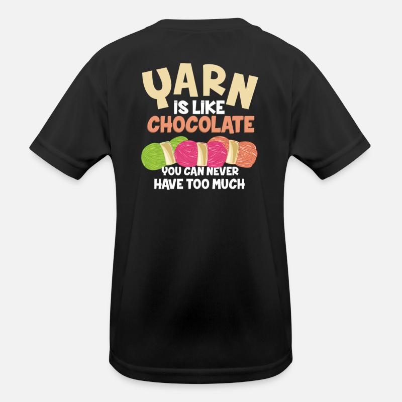 Häkeln - Kinder Funktions-T-Shirt - Schwarz
