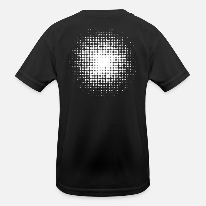 gepunkteter runder Hintergrund weiss Kinder Funktions-T-Shirt