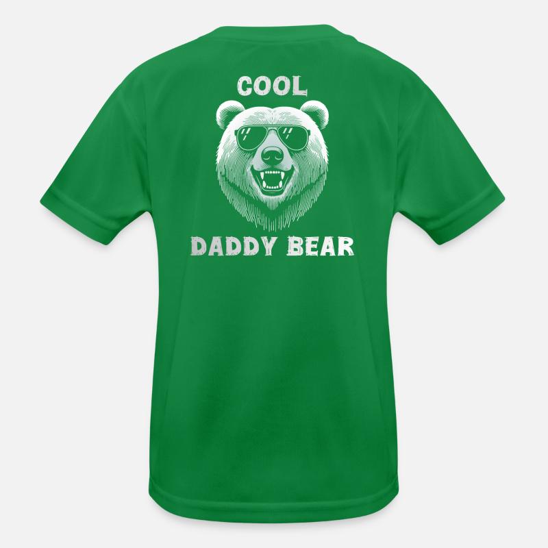 Cooler Daddy Bärenkopf mit Sonnenbrille Kinder Funktions-T-Shirt