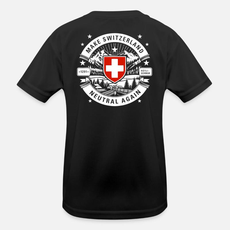 make Switzerland neutral again Kids Functional T-Shirt
