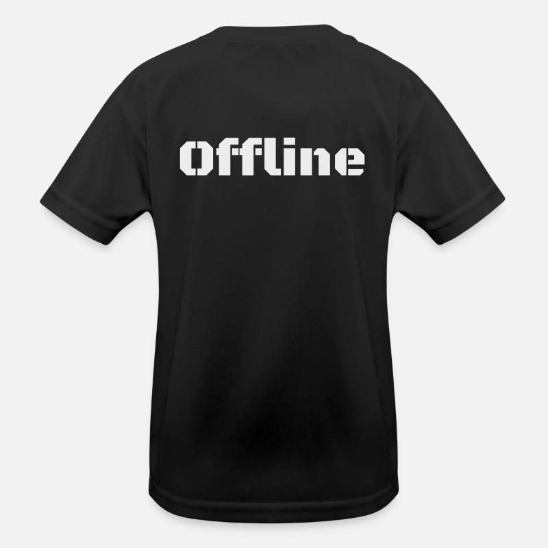 Offline - Kinder Funktions-T-Shirt - Schwarz