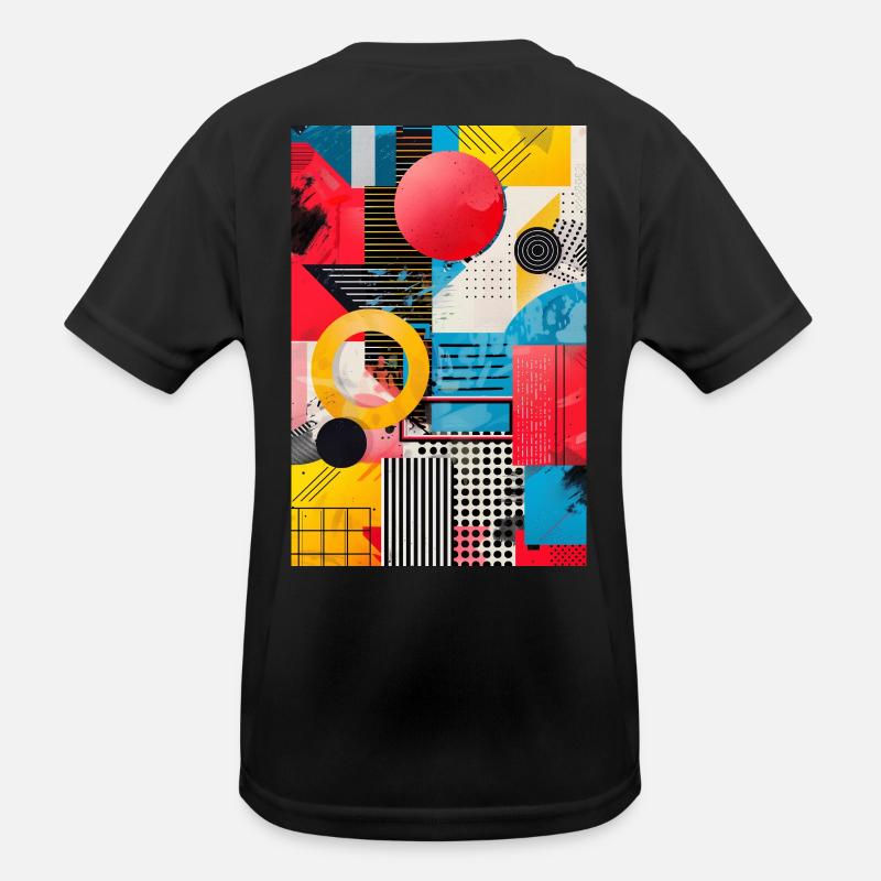 Retro Style - Abstrakte Formen Kinder Funktions-T-Shirt