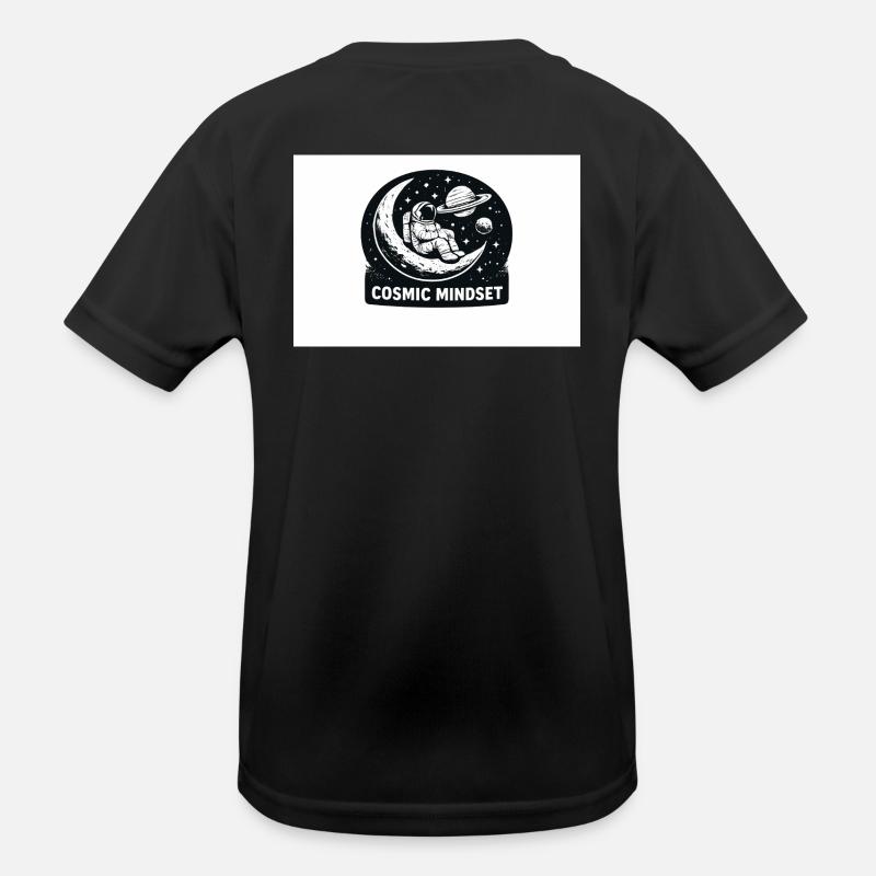 Kosmischer Mindset - Kinder Funktions-T-Shirt - Schwarz