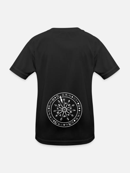 Symbole de l’infini - T-shirt sport Enfant - noir - Dos