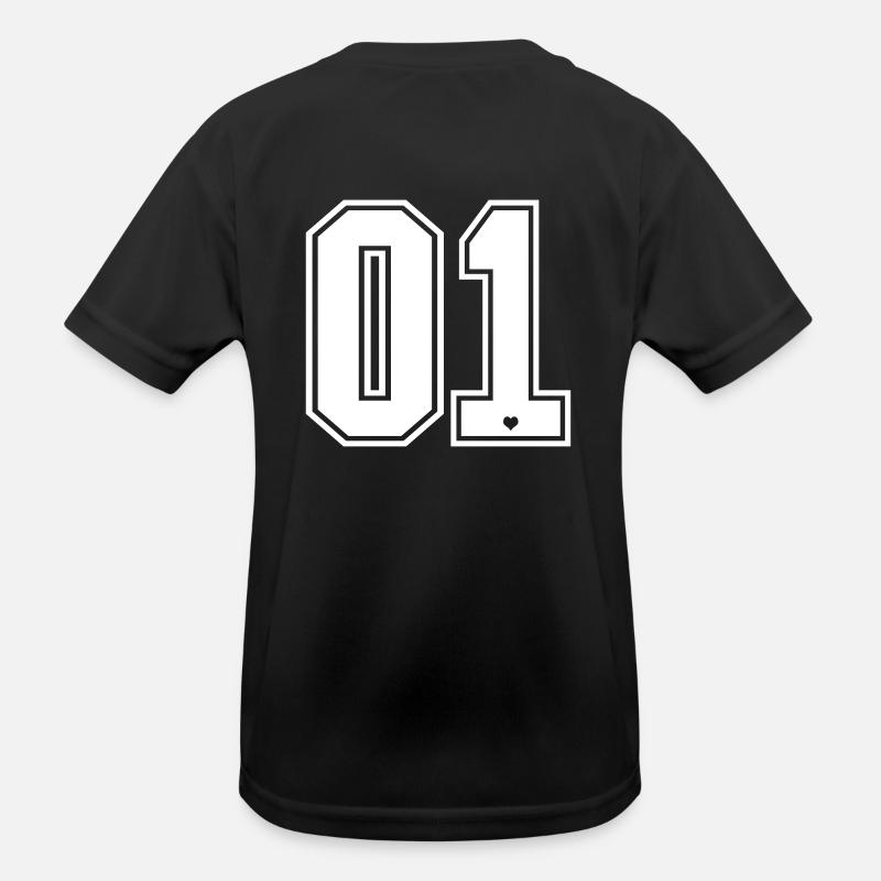 01 Nummer Liebling Schatz Freund Freundin 1c Kinder Funktions-T-Shirt