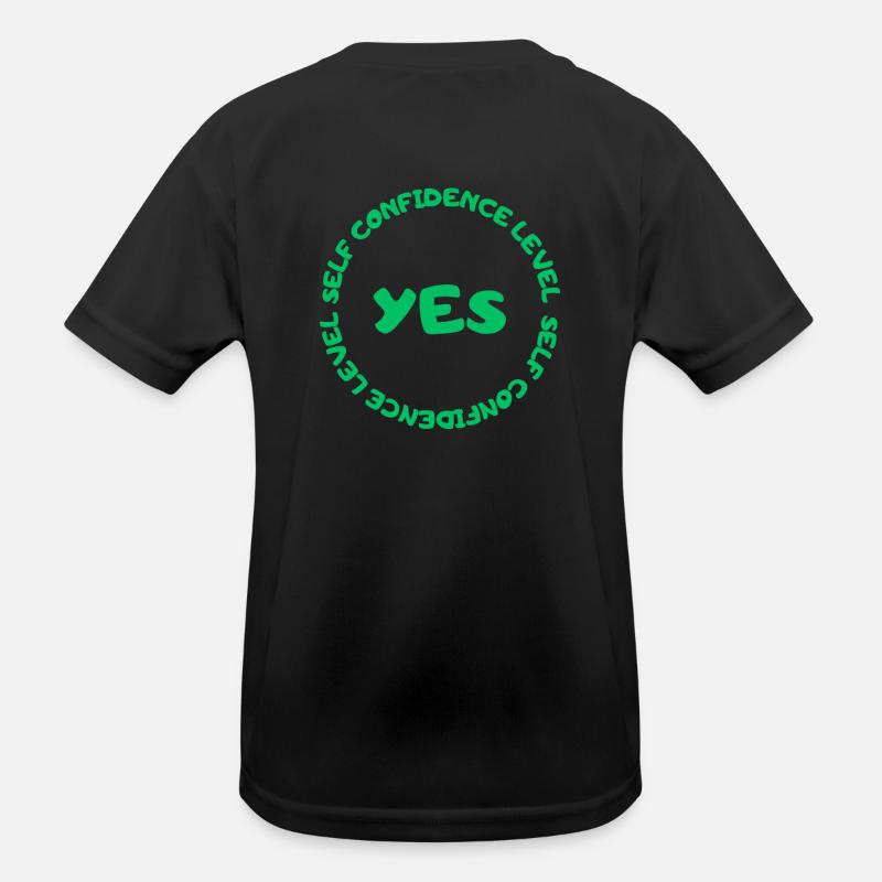 Self confidence level YES green Kids Functional T-Shirt