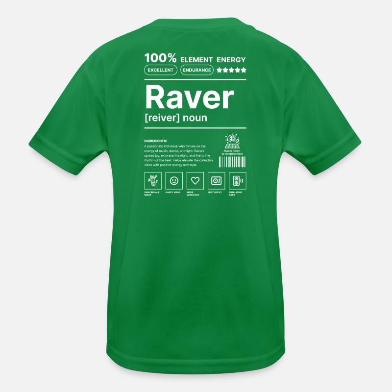 Raver Lifestyle White Kids Functional T-Shirt