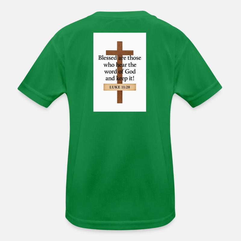Citations croisées : Heureux ceux qui entendent la Parole de Dieu T-shirt sport Enfant