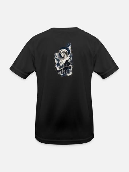 Aesthetic Piano Art  - Kids Functional T-Shirt - black - Back