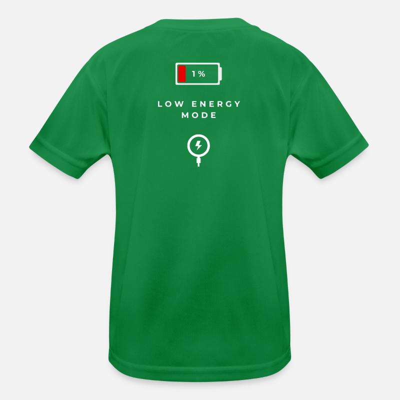 Low Energy Mode Graphics Kids Functional T-Shirt