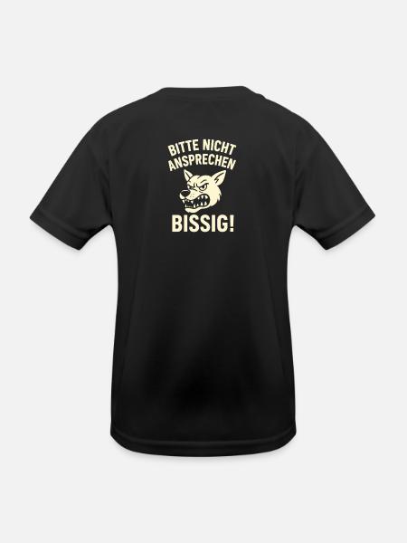 Bitte Nicht Ansprechen - Kinder Funktions-T-Shirt - Schwarz