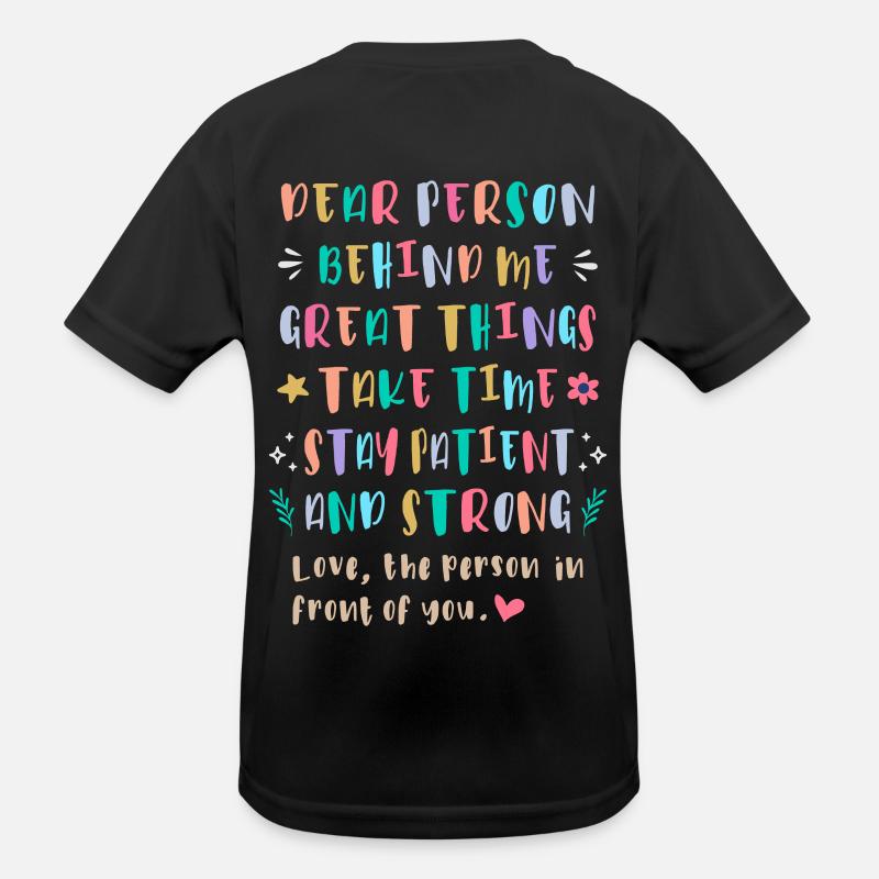 Große Dinge brauchen Zeit, bleib geduldig & stark Kinder Funktions-T-Shirt