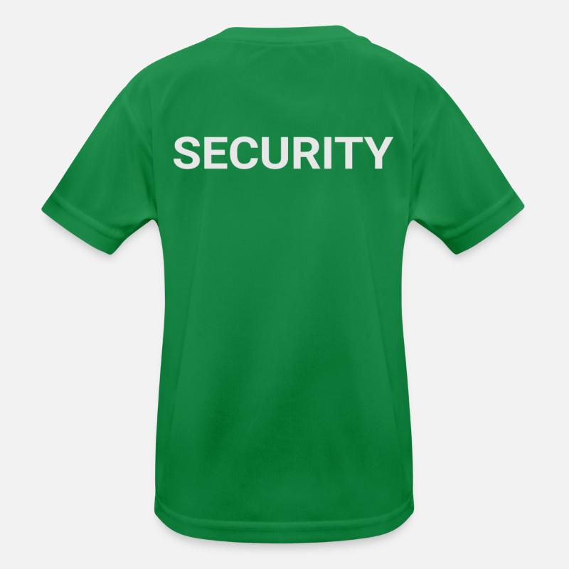 Security - back, back, back labeled Kids Functional T-Shirt