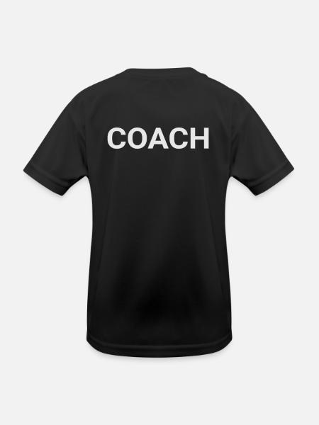 Coach - back, back, back labeled - Kids Functional T-Shirt - black - Back