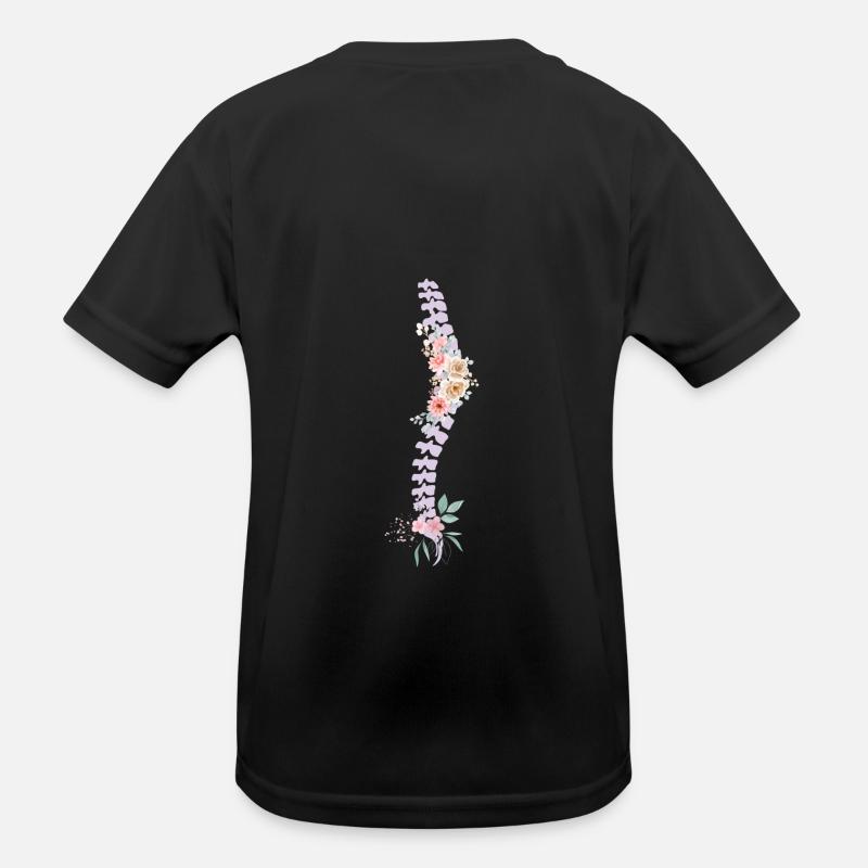 spina - Kinder Funktions-T-Shirt - Schwarz
