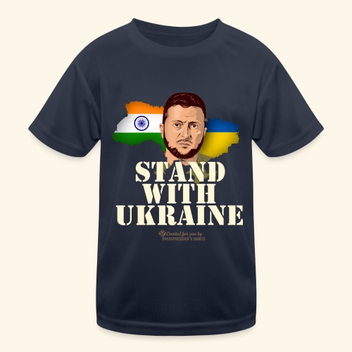 Ukraine Indien - Kinder Funktions-T-Shirt