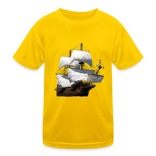 Segelschiff - Kinder Funktions-T-Shirt