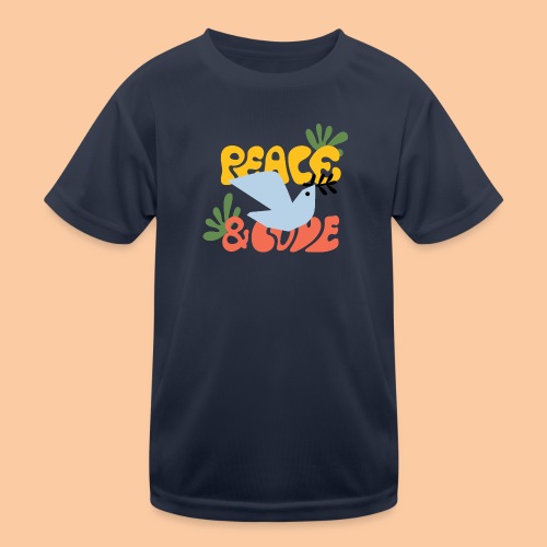 Peace, a dove of peace and love - Kids Functional T-Shirt