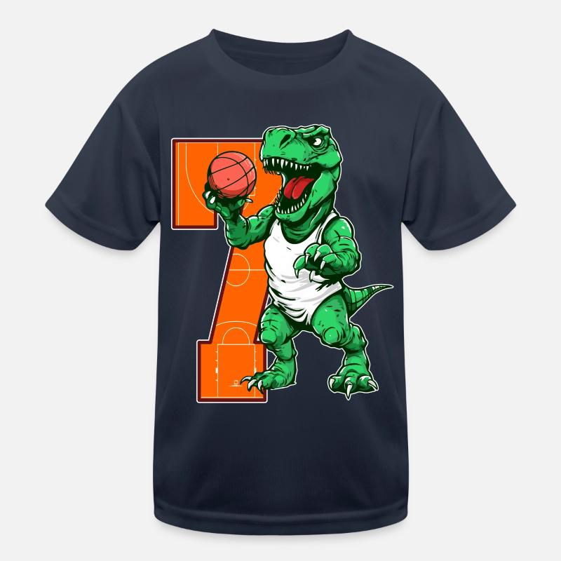 Basketball Dino - 7 year old boy - 7. Kids Functional T-Shirt