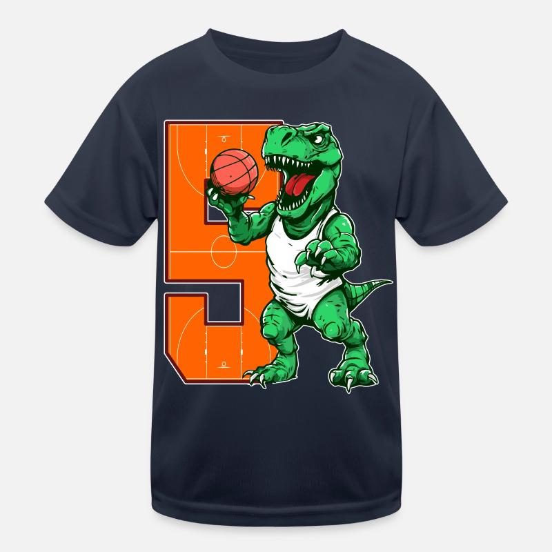 Basketball Dino - 5 year old boy - 5. Kids Functional T-Shirt