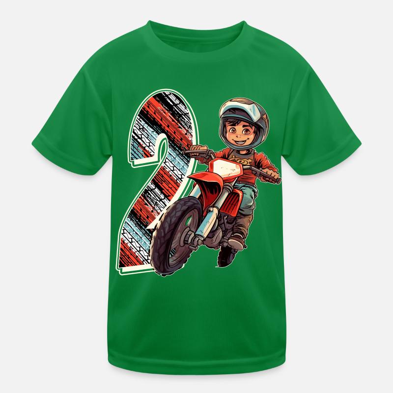 Ich Bin 2 Motocross Kid - Motocross Kinder Funktions-T-Shirt