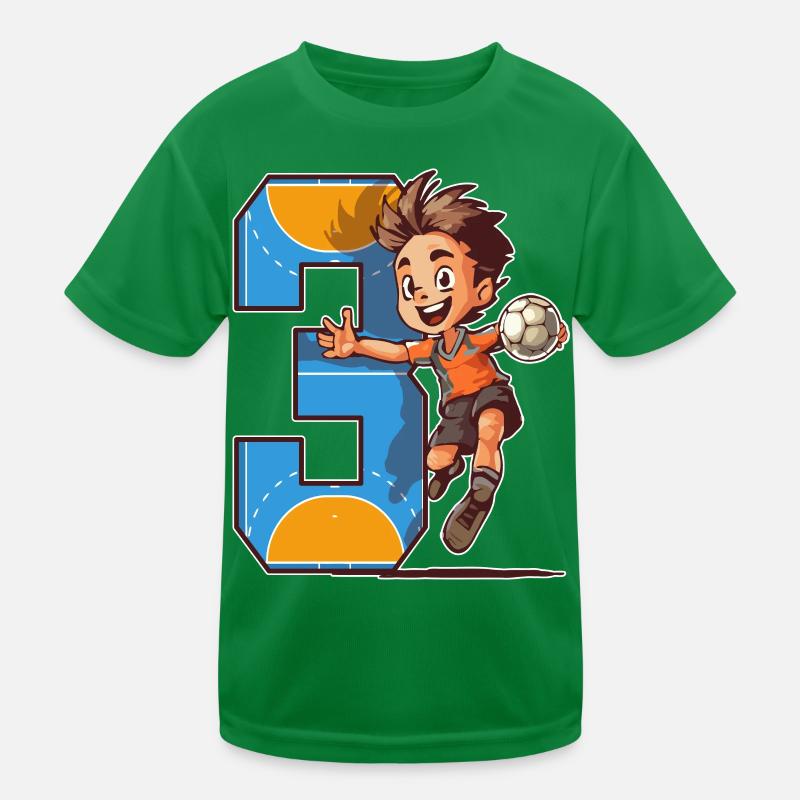 Handball Birthday - 3 years old boy - 3. Kids Functional T-Shirt