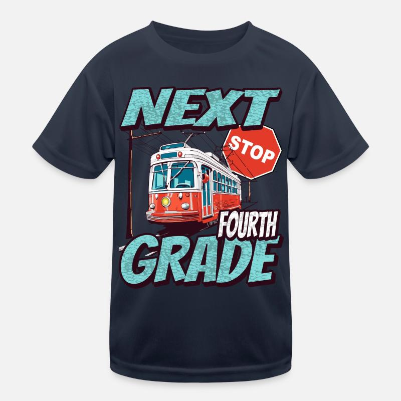 Nearest stop: First Class - Kids - Kids Functional T-Shirt - navy