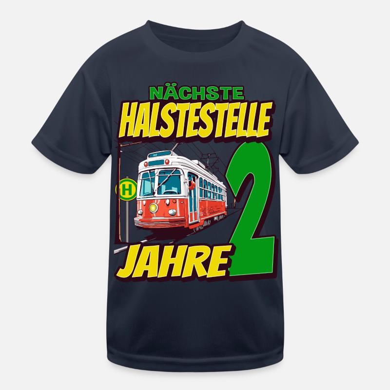 Ich Bin 2 Straßenbahnen - Straßenbahn Kinder Funktions-T-Shirt