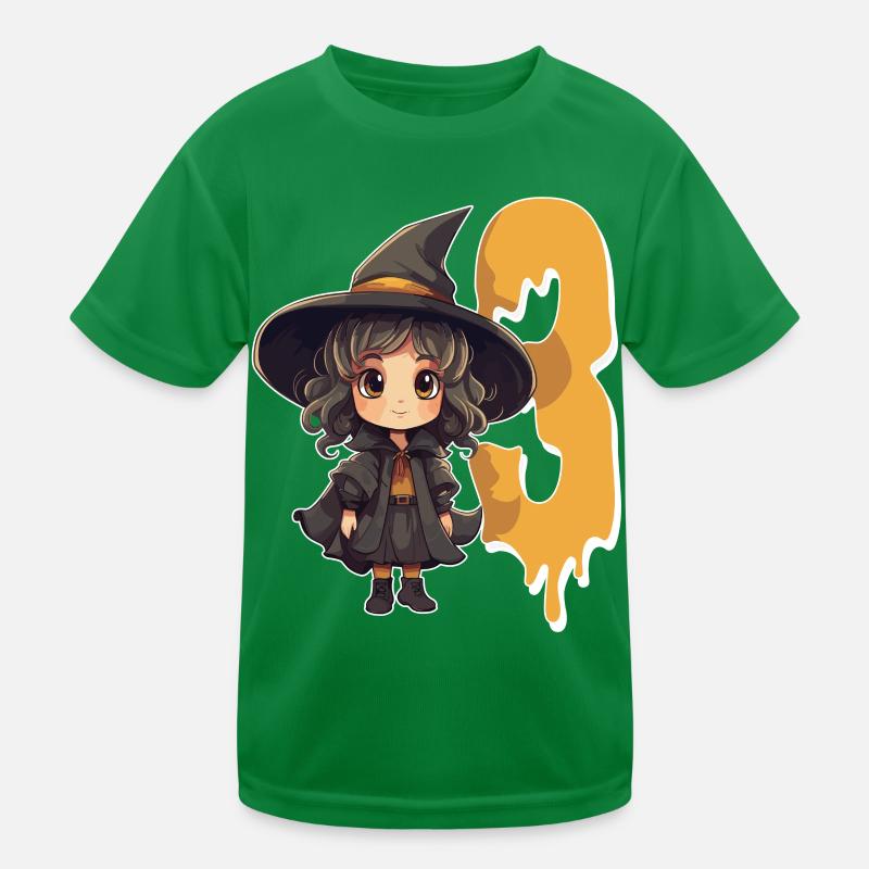 Costume d’anniversaire de sorcière – Trois ans T-shirt sport Enfant