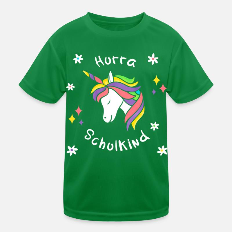 SCHULKIND Einhorn Einschulung Kinder Funktions-T-Shirt