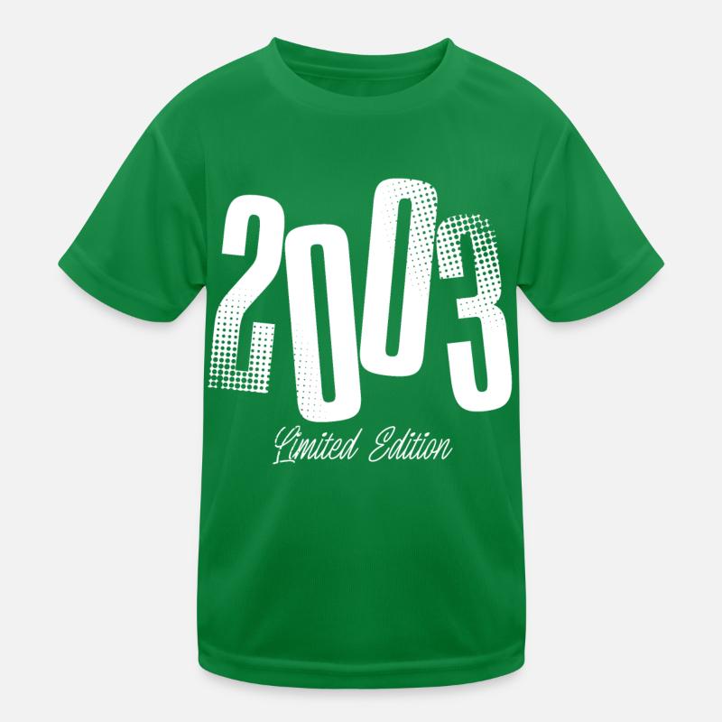2003 Année de naissance Année de naissance T-shirt sport Enfant