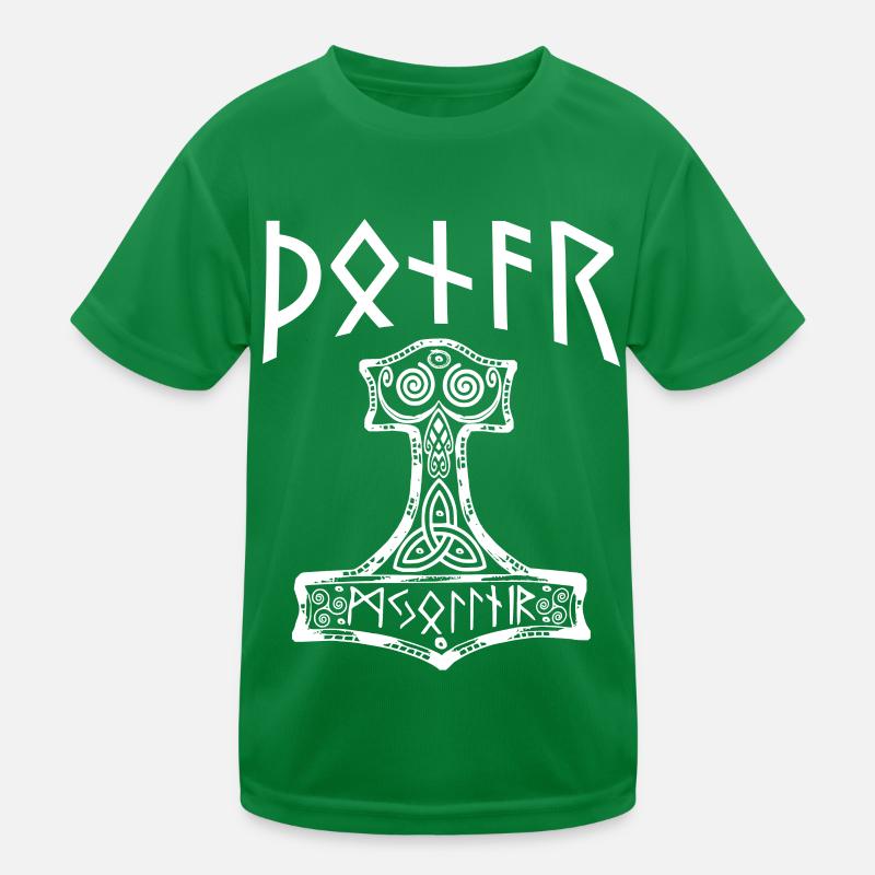 donar thor runen hammer Kids Functional T-Shirt