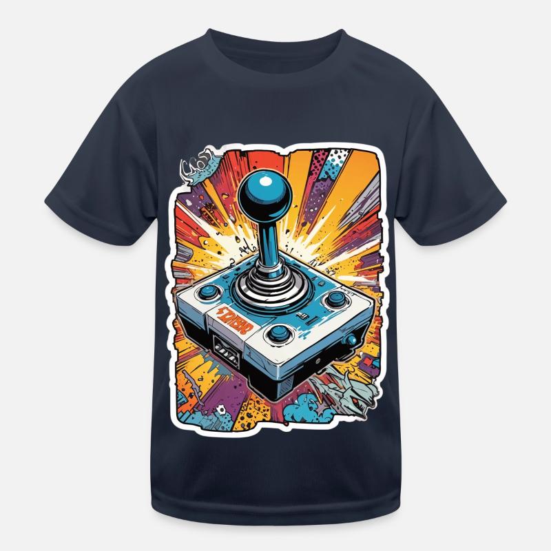 Retro Gamer Joystick / Controller Console Games Kids Functional T-Shirt