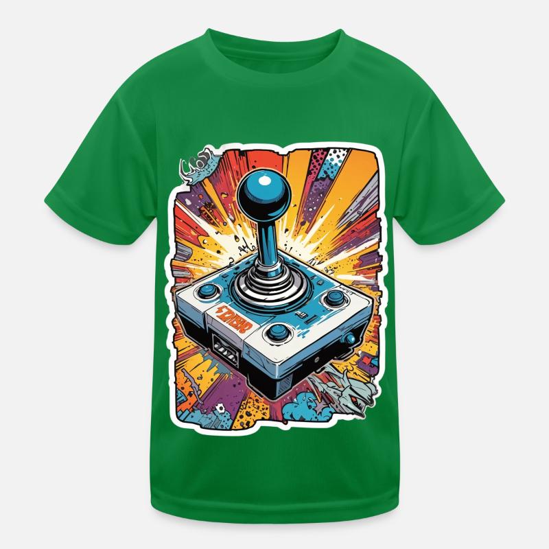 Retro Gamer Joystick / Controller Jeux de console T-shirt sport Enfant