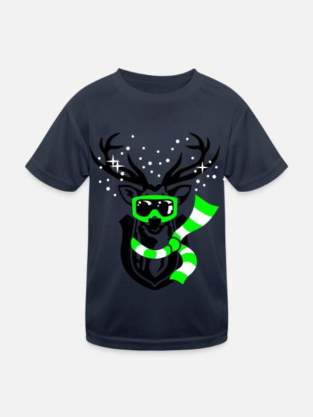 ski stag - Kids Functional T-Shirt - navy