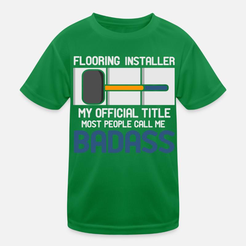 Fußbodenverleger Bauarbeiter Kinder Funktions-T-Shirt