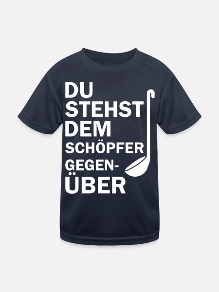 Du stehst dem Schöpfer Gegenüber - Kinder Funktions-T-Shirt - Navy - Vorne