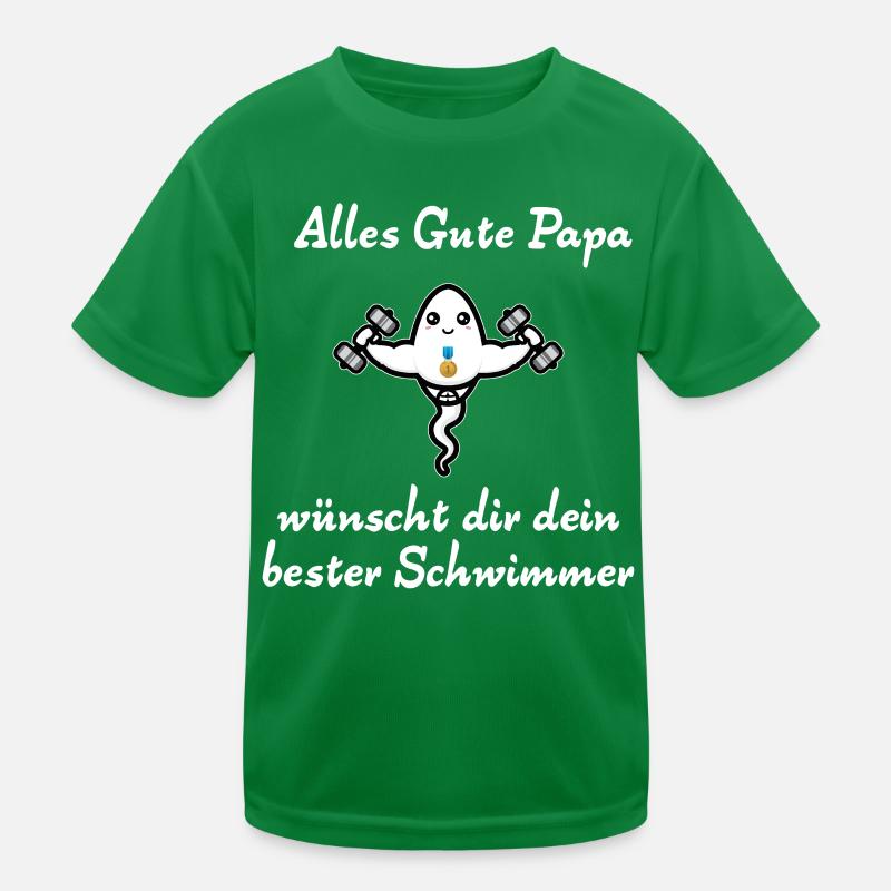Alles Gute Papa wünscht dir dein bester Schwimmer Kinder Funktions-T-Shirt