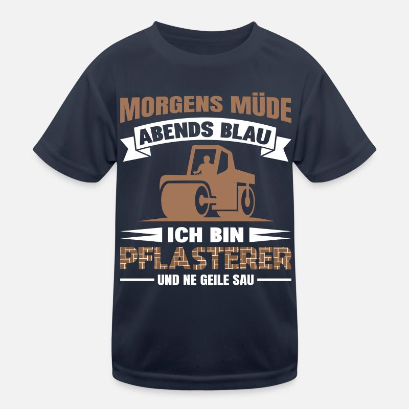 Pflasterer Steinleger Pflästerer Bau Pflastern Kinder Funktions-T-Shirt