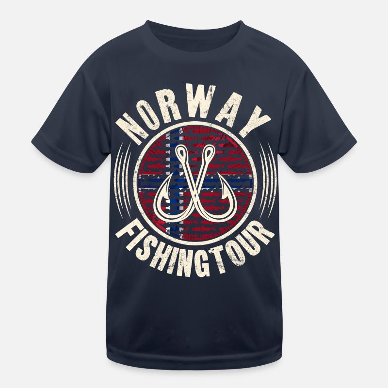 Norwegen Angeltour Kinder Funktions-T-Shirt