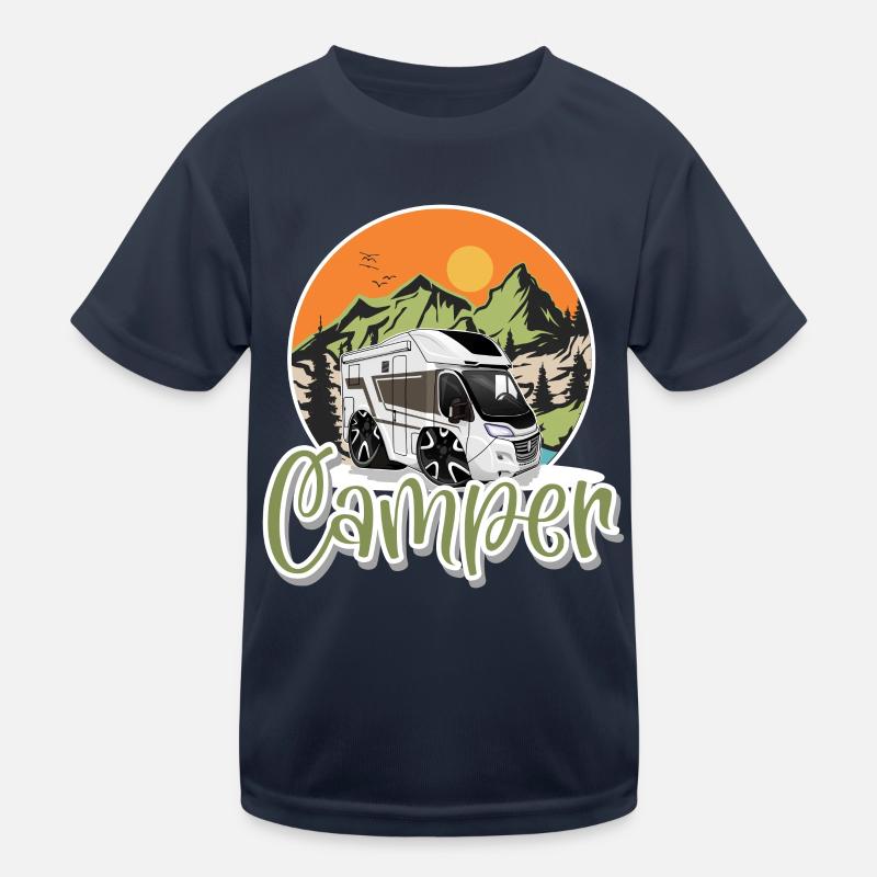 Camping Camper Campen T-shirt sport Enfant