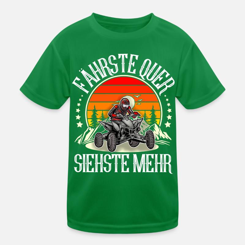 Quad ATV Offroad Quadfahrer Kinder Funktions-T-Shirt
