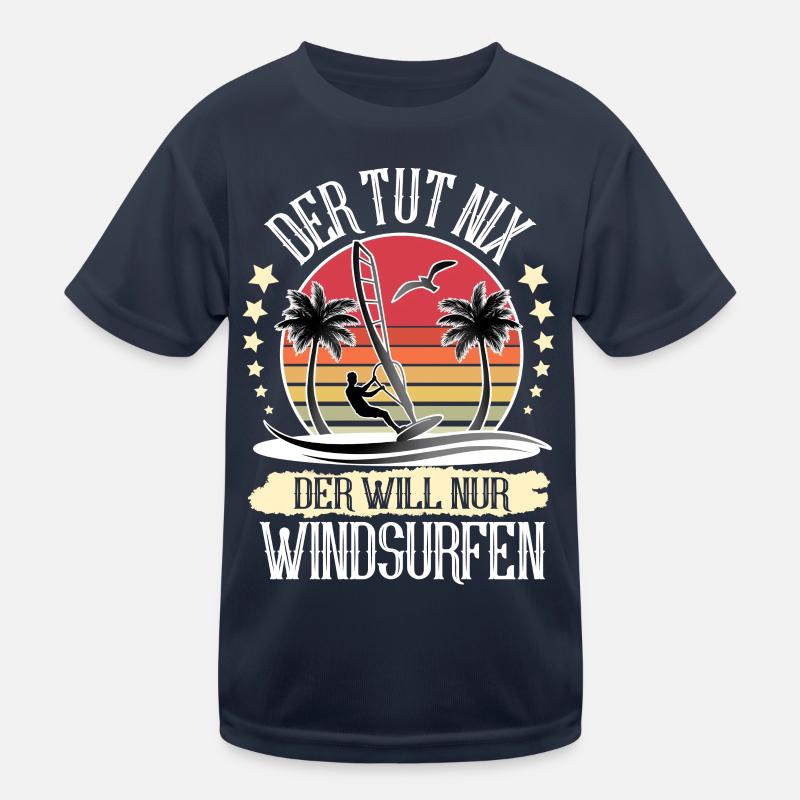 Windsurfen Windsurfer Windsurf Kinder Funktions-T-Shirt