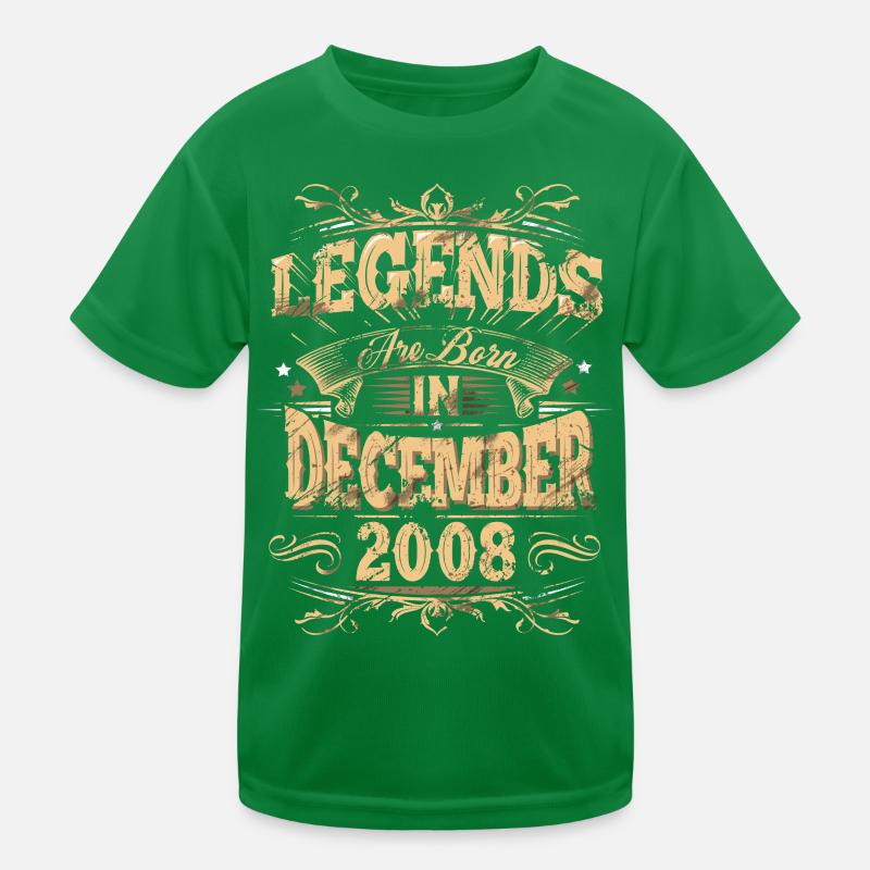 2008 Dezember Geburtstag Legende Kinder Funktions-T-Shirt